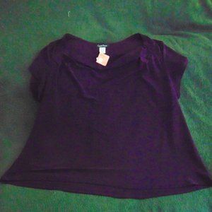 Plum Cowl Neck Suit Blouse